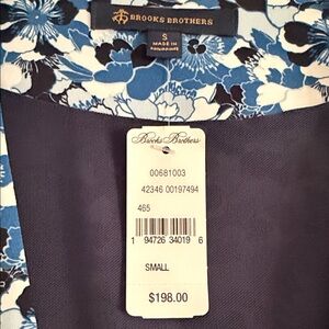 Brooks Brothers Blue Floral Jersey Wrap Dress. Below the knee.